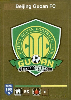 Sticker Logo Beijing Guoan FC - FIFA 365: 2015-2016 n. 251 - Panini