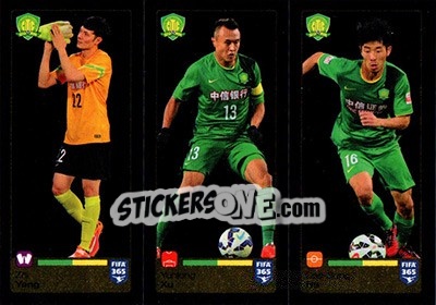 Sticker Zhi Yang / Yunlong Xu / Dae-Sung Ha - FIFA 365: 2015-2016 n. 263-264-265 - Panini