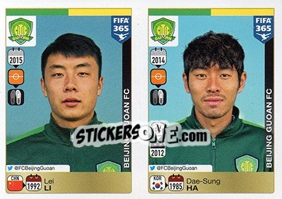 Sticker Lei Li / Dae-Sung Ha - FIFA 365: 2015-2016 - Panini
