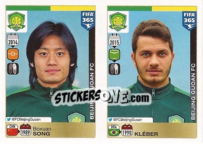 Sticker Boxuan Song / Kléber - FIFA 365: 2015-2016 - Panini