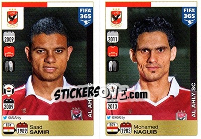 Sticker Saad Samir / Mohamed Naguib - FIFA 365: 2015-2016 n. 284-285 - Panini