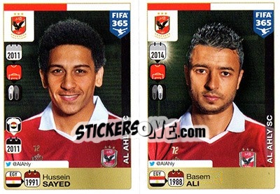 Sticker Hussein Sayed - Basem Ali - FIFA 365: 2015-2016 n. 288-289 - Panini