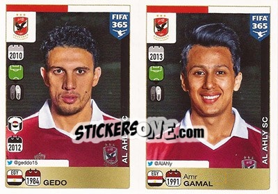 Sticker Gedo / Amr Gamal - FIFA 365: 2015-2016 n. 309-310 - Panini