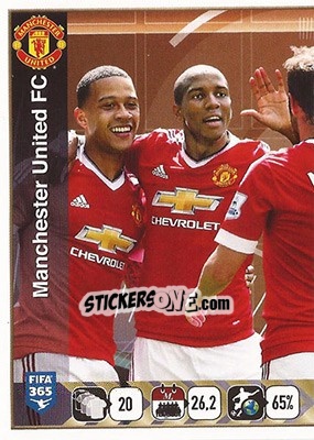 Sticker Manchester United FC Team - FIFA 365: 2015-2016 n. 327 - Panini