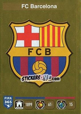 Sticker Logo FC Barcelona - FIFA 365: 2015-2016 n. 341 - Panini