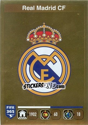 Sticker Logo Real Madrid CF - FIFA 365: 2015-2016 - Panini