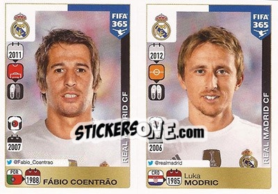 Figurina Fábio Coentrão - Luka Modric - FIFA 365: 2015-2016 - Panini