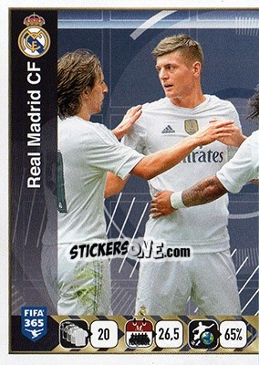 Sticker Real Madrid CF Team - FIFA 365: 2015-2016 n. 387 - Panini