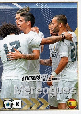 Sticker Real Madrid CF Team - FIFA 365: 2015-2016 n. 388 - Panini