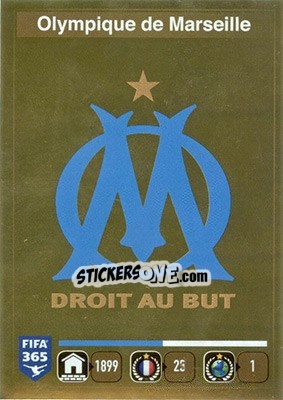 Sticker Logo Olympique de Marseille - FIFA 365: 2015-2016 - Panini