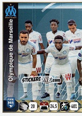 Figurina Olympique de Marseille Team - FIFA 365: 2015-2016 - Panini
