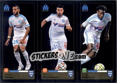 Sticker Alaixys Romao / Romain Alessandrini / Michy Batshuayi - FIFA 365: 2015-2016 n. 420-421-422 - Panini