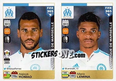 Sticker Alaixys Romao / Mario Lemina - FIFA 365: 2015-2016 - Panini