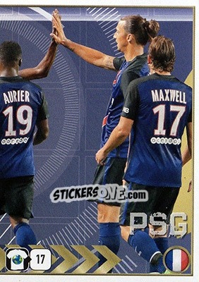 Sticker Paris Saint-Germain Team - FIFA 365: 2015-2016 n. 448 - Panini