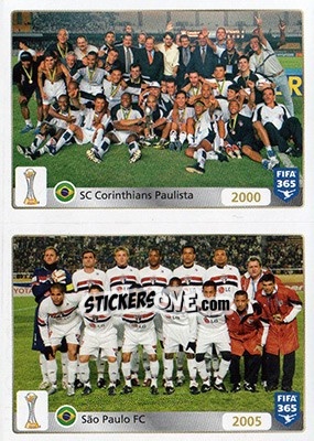 Sticker 2000: SC Corinthians Paulista - 2005: São Paulo FC - FIFA 365: 2015-2016 n. 15-16 - Panini