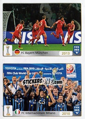 Sticker 2013: FC Bayern München - 2010: FC Internazionale Milano - FIFA 365: 2015-2016 n. 23-24 - Panini