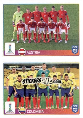Sticker Austria - Colombia - FIFA 365: 2015-2016 n. 35-36 - Panini