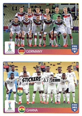 Sticker Germany - Ghana - FIFA 365: 2015-2016 n. 37-38 - Panini