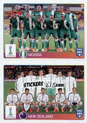 Sticker Nigeria - New Zealand - FIFA 365: 2015-2016 n. 41-42 - Panini