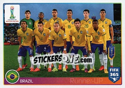 Sticker Brazil - FIFA 365: 2015-2016 n. 49 - Panini