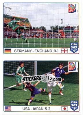 Sticker 3rd Place: Germany-England 0-1 - Final: USA-Japan 5-2 - FIFA 365: 2015-2016 - Panini