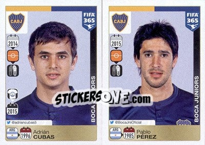 Figurina Adrián Cubas / Pablo Pérez - FIFA 365: 2015-2016 - Panini