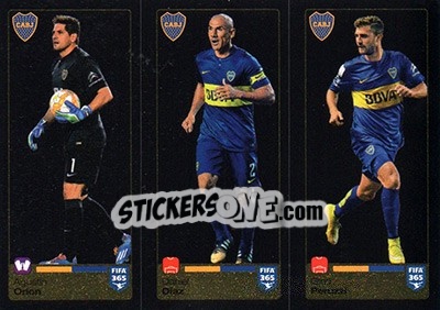 Sticker Agustín Orion / Daniel Díaz / Gino Peruzzi - FIFA 365: 2015-2016 n. 83-84-85 - Panini