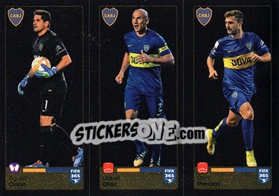 Sticker Agustín Orion / Daniel Díaz / Gino Peruzzi - FIFA 365: 2015-2016 - Panini