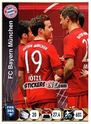 Sticker FC Bayern München Team - FIFA 365: 2015-2016 n. 477 - Panini