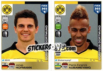 Sticker Jonas Hofmann / Pierre-Emerick Aubameyang - FIFA 365: 2015-2016 n. 517-518 - Panini