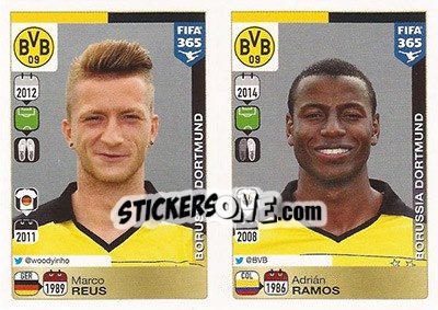 Sticker Marco Reus / Adrián Ramos - FIFA 365: 2015-2016 n. 519-520 - Panini