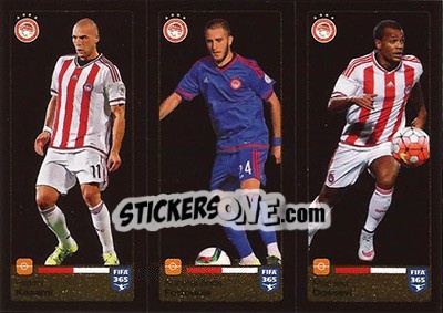 Sticker Pajtim Kasami / Konstantinos Fortounis / Matthieu Dossevi - FIFA 365: 2015-2016 n. 540-541-542 - Panini