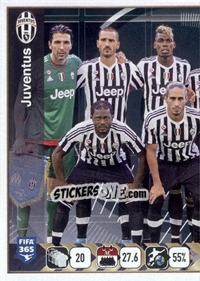 Sticker Juventus Team - FIFA 365: 2015-2016 n. 567 - Panini