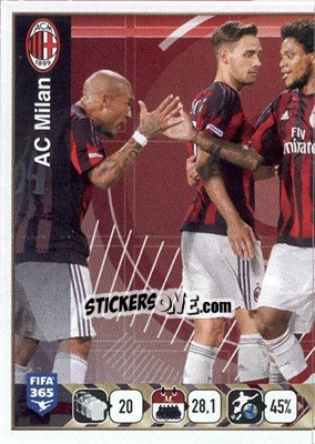Sticker AC Milan Team - FIFA 365: 2015-2016 n. 597 - Panini