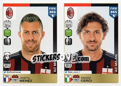 Sticker Jérémy Ménez / Alessio Cerci - FIFA 365: 2015-2016 - Panini