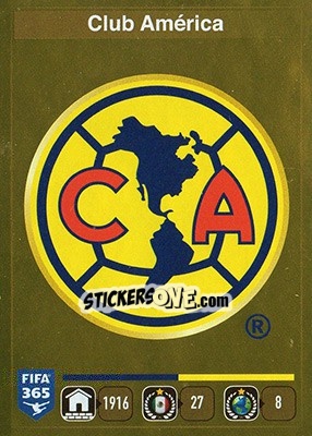 Sticker Logo Club América - FIFA 365: 2015-2016 n. 611 - Panini