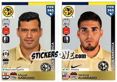 Sticker Miguel Samudio / Ventura Alvarado - FIFA 365: 2015-2016 - Panini