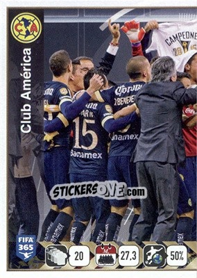 Sticker Club América Team - FIFA 365: 2015-2016 n. 627 - Panini