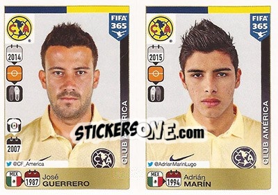Sticker José Guerrero / Adrián Marín - FIFA 365: 2015-2016 - Panini
