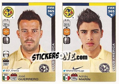 Sticker José Guerrero / Adrián Marín - FIFA 365: 2015-2016 n. 633-634 - Panini
