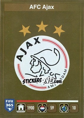 Sticker Logo AFC Ajax - FIFA 365: 2015-2016 n. 641 - Panini