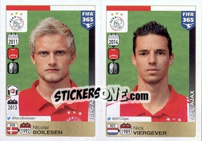 Sticker Nicolai Boilesen / Nick Viergever - FIFA 365: 2015-2016 n. 646-647 - Panini