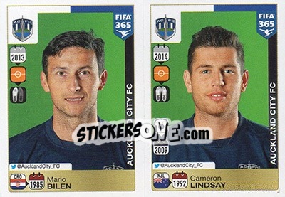 Sticker Mario Bilen / Cameron Lindsay - FIFA 365: 2015-2016 n. 680-681 - Panini