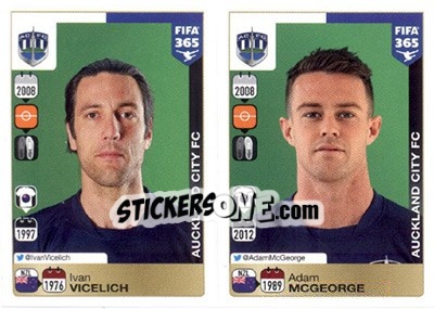 Sticker Ivan Vicelich / Adam McGeorge - FIFA 365: 2015-2016 n. 682-686 - Panini