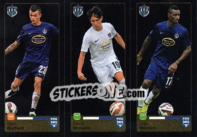 Sticker Sam Burfoot - David Browne - João Moreira - FIFA 365: 2015-2016 n. 690-691-692 - Panini