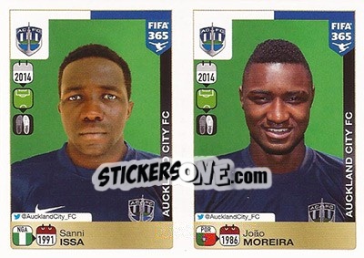 Sticker Sanni Issa - João Moreira - FIFA 365: 2015-2016 n. 699-700 - Panini