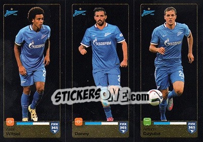 Sticker Axel Witsel / Danny / Artem Dzyuba - FIFA 365: 2015-2016 n. 750-751-752 - Panini