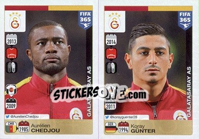Sticker Aurélien Chedjou / Koray Günter - FIFA 365: 2015-2016 n. 764-765 - Panini