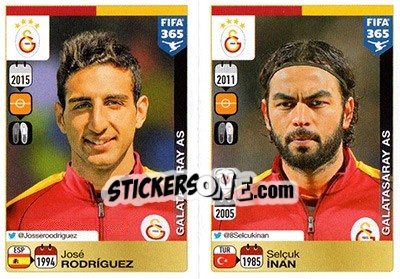 Sticker José Rodríguez - Selçuk İnan - FIFA 365: 2015-2016 n. 770-771 - Panini