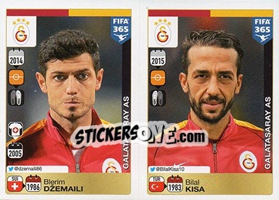Sticker Blerim Dž;emaili - Bilal Kisa - FIFA 365: 2015-2016 - Panini